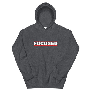 FOCUSED Unisex Hoodie (White Print)