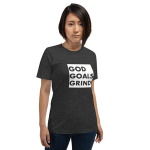 GOD GOALS GRIND Unisex Tee (White Box)