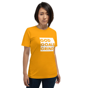 GOD GOALS GRIND Unisex Tee (White Box)