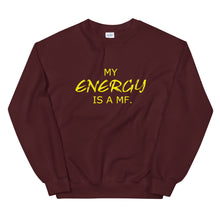 Load image into Gallery viewer, MY ENERGY/MF Unisex Sweatshirt (Gold Print)
