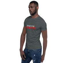 Load image into Gallery viewer, Finish STRONG Unisex Tee (White/Red Print)
