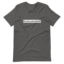 Load image into Gallery viewer, #unbreakableMF Unisex Tee (Black Print/White Box)
