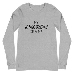 MY ENERGY/MF Unisex Long Sleeve Tee (Black Print)