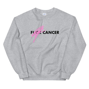 F*CK CANCER - BC Awareness Unisex Sweatshirt (Black Print)