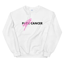 Load image into Gallery viewer, F*CK CANCER - BC Awareness Unisex Sweatshirt (Black Print)
