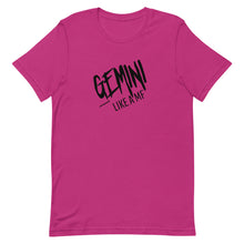 Load image into Gallery viewer, GEMINI LIKE A MF Unisex Tee (Black Print)
