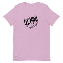 Load image into Gallery viewer, GEMINI LIKE A MF Unisex Tee (Black Print)
