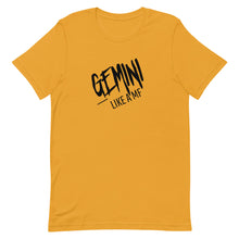 Load image into Gallery viewer, GEMINI LIKE A MF Unisex Tee (Black Print)
