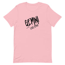 Load image into Gallery viewer, GEMINI LIKE A MF Unisex Tee (Black Print)
