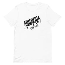 Load image into Gallery viewer, AQUARIUS LIKE A MF Unisex Tee (Black Print)
